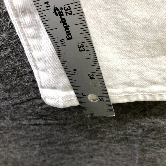 Old Navy High Rise OG Straight White Jeans Womens Size 18 Tall White Distressed - Picture 10 of 11